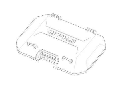 Cover SHAD TERRA 203471R aluminium (top case)