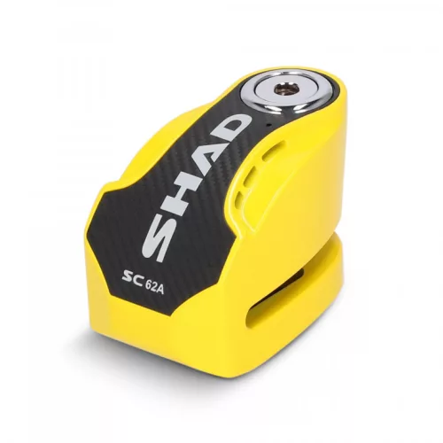 Disc lock with alarm SHAD SC62A C0S6203A galben pin 10mm