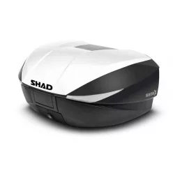 Topcase cu capac colorat SHAD SH58X Alb cu Premium lock
