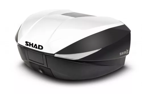 Topcase cu capac colorat SHAD SH58X Alb cu Premium lock