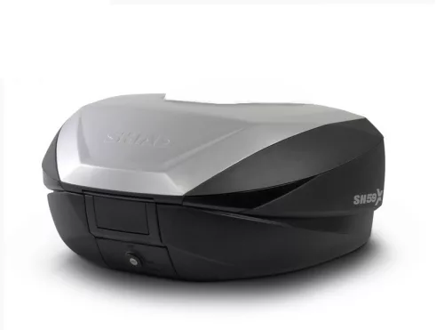 Top case SHAD SH59X D0B59200 negru cu capac de aluminiu (expandable concept) with PREMIUM SMART lock and backrest