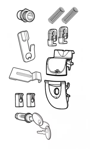 Locking system SHAD D1B341MAR for SH34/SH33