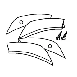 Benzi reflectorizante SHAD pentru SH43 Alb