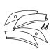 Benzi reflectorizante SHAD D1B43CAR Rosu for SH43
