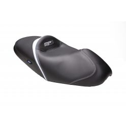   Scaun confort SHAD SHV0M2320 negru/alb, cusaturi gri/albastru