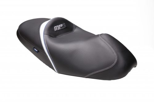 Scaun confort SHAD SHV0M2320 negru/alb, cusaturi gri/albastru