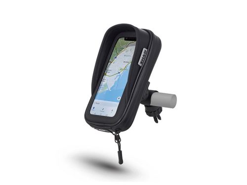 Smartphone holder SHAD X0SG71H phone size up to 180x90mm (6,6") prindere pe ghidon