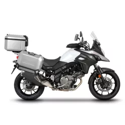   Set complet de cutii de aluminiu SHAD TERRA, 37L cutie centrala  si 47L / 47L cutii laterale, incluzand kit montaj si placa SHAD SUZUKI DL 650 V-Strom