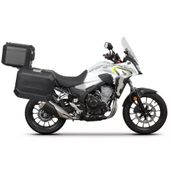   Set complet de cutii de aluminiu SHAD TERRA NEGRU, 37L cutie centrala si 36L / 36L cutii laterale, incluzand kit montaj si placa SHAD HONDA CB 500 X