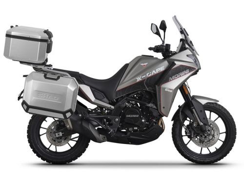 Set complet de cutii de aluminiu SHAD TERRA, 37L cutie centrala si 36L /36L cutii laterale, incluzand kit montaj si placa SHAD Moto Morini X-Cape 649