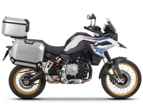 Set complet de cutii de aluminiu SHAD TERRA, 37L cutie centrala si 36L / 47L cutii laterale, incluzand set de montaj si placa SHAD BMW F750 GS / F850 GS