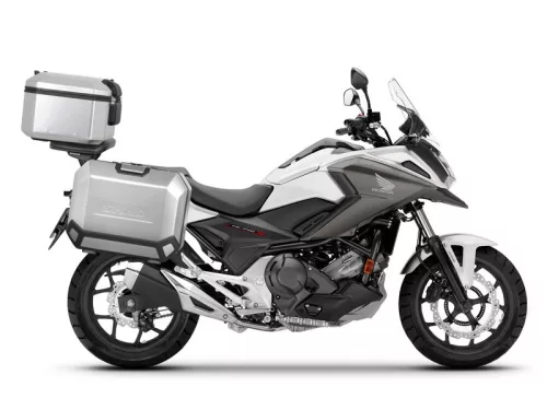 Set complet de cutii de aluminiu SHAD TERRA, 48L cutie centrala si 36L / 36L cutii laterale, incluzand kit montaj si placa SHAD HONDA NC 750 X