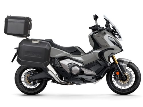 Set complet de cutii de aluminiu, SHAD TERRA NEGRU, 48L cutie centrala si 47L / 47L cutii laterale, incluzand kit de montaj si placa SHAD HONDA X-ADV 750
