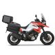 Set complet de cutii de aluminiu SHAD TERRA NEGRU, 48L cutie centrala si 36L / 36L cutii laterale, incluzand kit de montaj si placa SHAD SUZUKI DL 1000 V-Strom/ DL 1050 V-Strom