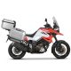 Set complet de cutii de aluminiu SHAD TERRA, 48L cutie centrala  si  47L / 47L cutii laterale, incluzand kit montaj si placa SHAD SUZUKI DL 1000 V-Strom/ DL 1050 V-Strom