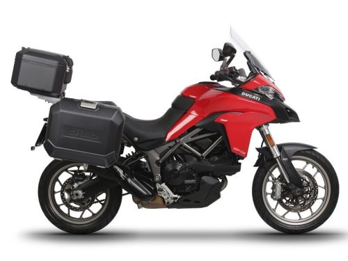 Set complet de cutii de aluminiu SHAD TERRA NEGRU, 48L cutie centrala si 36L / 36L cutii laterale, incluzand kit de montaj si placa SHAD DUCATI MULTISTRADA 950 / 1200 / 1260