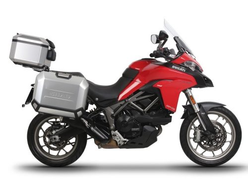 Set complet de cutii de aluminiu SHAD TERRA, 48L cutie centrala  si  47L / 47L cutii laterale, incluzand kit montaj si placa SHAD DUCATI MULTISTRADA 950 / 1200 / 1260