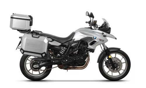 Set complet cutii aluminiu SHAD TERRA 55L topcase + 36L / 47L cutii laterale, inclusiv kit de prindere și placă SHAD BMW F 650 GS / F 700 GS/ F 800 GS (2008 - 2018)