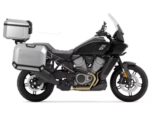 Set complet cutii aluminiu SHAD TERRA 55L topcase + 36L / 47L cutii laterale, inclusiv kit de prindere și placă SHAD Harley Davidson Pan America 1250