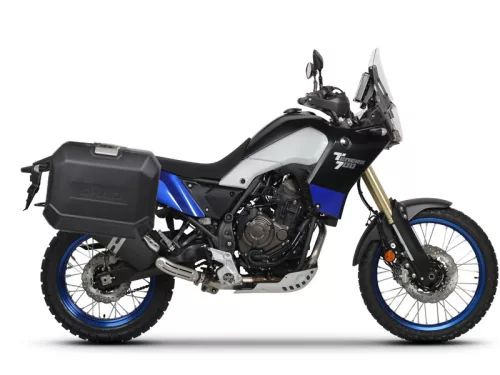 Set complet cutii aluminiu laterale, 36L / 47L SHAD TERRA NEGRU, include kit montare SHAD YAMAHA Tenere 700 XTZ690