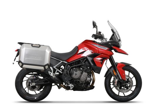 Set complet de cutii laterale de aluminiu, SHAD TERRA, 36L / 47L, incluzand kit de montaj SHAD TRIUMPH Tiger 900