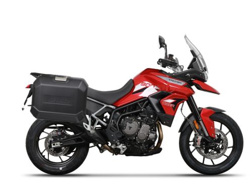 Set complet cutii aluminiu laterale, 36L / 47L SHAD TERRA NEGRU, include kit montare SHAD TRIUMPH Tiger 900