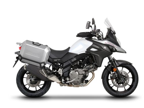 Set complet de 36L / 36L cutii laterale de aluminium SHAD TERRA, incluzand kit montaj SHAD SUZUKI DL 650 V-Strom