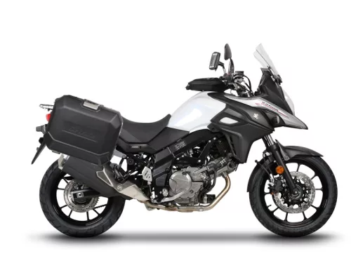 Set complet de cutii de aluminiu laterale, 36L / 36L, SHAD TERRA NEGRU, include kit montare SHAD SUZUKI DL 650 V-Strom