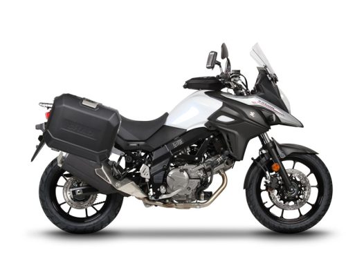 Set complet de cutii de aluminiu 47L / 47L SHAD TERRA NEGRU, incluzand kit montaj SHAD SUZUKI DL 650 V-Strom