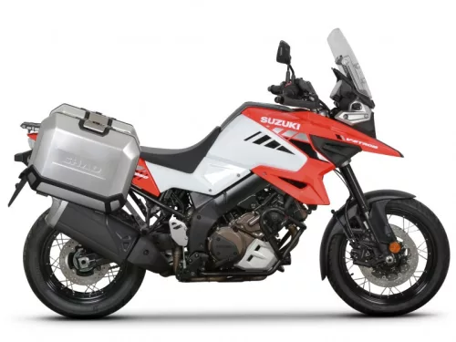 Set complet de 36L / 36L cutii laterale de aluminium SHAD TERRA, incluzand kit montaj SHAD SUZUKI DL 1000 V-Strom/ DL 1050 V-Strom