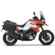 Set complet de cutii de aluminiu 47L / 47L SHAD TERRA NEGRU, incluzand kit montaj SHAD SUZUKI DL 1000 V-Strom/ DL 1050 V-Strom