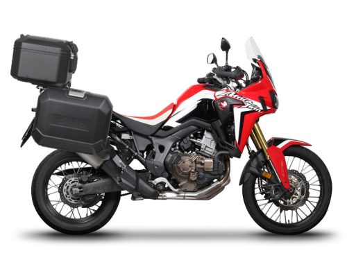 Set complet cutii aluminiu laterale, 36L / 47L SHAD TERRA NEGRU, include kit montare SHAD HONDA CRF 1100 Africa Twin