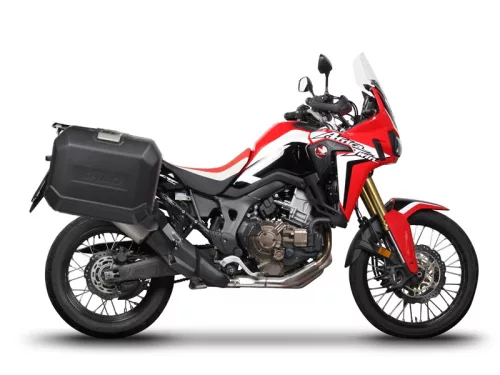 Set complet cutii aluminiu laterale, 36L / 47L SHAD TERRA NEGRU, include kit montare SHAD HONDA CRF 1000 Africa Twin