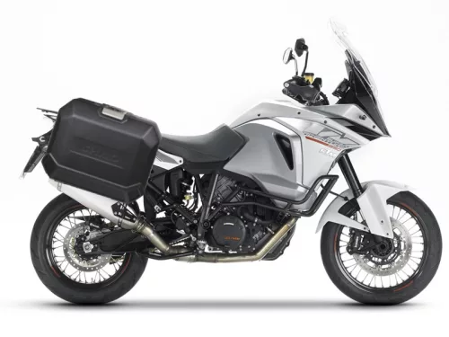 Set complet cutii aluminiu laterale, 36L / 47L SHAD TERRA NEGRU, include kit montare SHAD KTM Adventure 1090, 1190, Super Adventure 1290 (R, S)