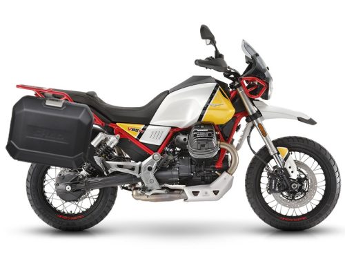 Set complet cutii aluminiu laterale, 36L / 47L SHAD TERRA NEGRU, include kit montare SHAD MOTO GUZZI V 85 TT