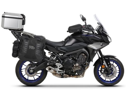 Complete set of SHAD TERRA TR40 adventure saddlebags and SHAD TERRA aluminium 37L topcase, including mounting kit SHAD YAMAHA MT-09 Tracer / Tracer 900