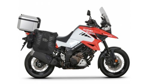 Complete set of SHAD TERRA TR40 adventure saddlebags and SHAD TERRA aluminium 37L topcase, including mounting kit SHAD SUZUKI DL 1000 V-Strom/ DL 1050 V-Strom