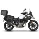 Complete set of SHAD TERRA TR40 adventure saddlebags and SHAD TERRA BLACK aluminium 37L topcase, including mounting kit SHAD SUZUKI DL 650 V-Strom