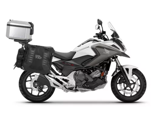 Complete set of SHAD TERRA TR40 adventure saddlebags and SHAD TERRA aluminium 37L topcase, including mounting kit SHAD HONDA NC 750 X