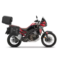   Complete set of SHAD TERRA TR40 adventure saddlebags and SHAD TERRA BLACK aluminium 37L topcase, including mounting kit SHAD HONDA CRF 1100 Africa Twin