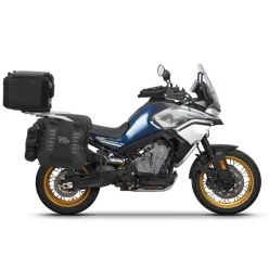   Complete set of SHAD TERRA TR40 adventure saddlebags and SHAD TERRA BLACK aluminium 37L topcase, including mounting kit SHAD CF Moto 800MT