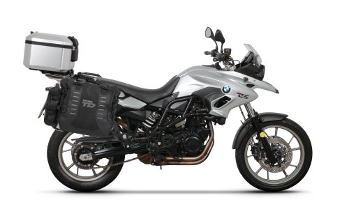 Complete set of SHAD TERRA TR40 adventure saddlebags and SHAD TERRA aluminium 48L topcase, including mounting kit SHAD BMW F 650 GS/ F 700 GS/ F 800 GS