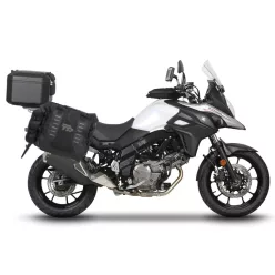   Complete set of SHAD TERRA TR40 adventure saddlebags and SHAD TERRA BLACK aluminium 48L topcase, including mounting kit SHAD SUZUKI DL 650 V-Strom