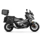 Set complet de genti laterale adventure SHAD TERRA TR40 si topcase din aluminiu SHAD TERRA negru 48L, incluzand kitul de montaj SHAD HONDA X-ADV 750