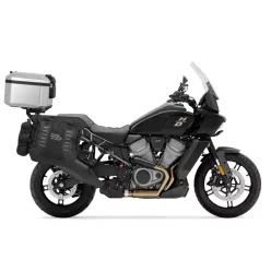   Set complet de genti laterale adventure SHAD TERRA TR40 si topcase din aluminiu SHAD TERRA 48L, incluzand kitul de montaj SHAD Harley Davidson Pan America 1250