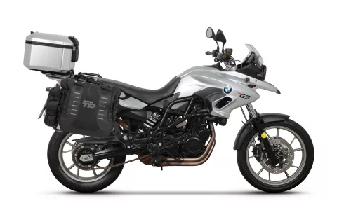 Set complet de genti laterale adventure SHAD TERRA TR40 si topcase din aluminiu SHAD TERRA 55L, incluzand kitul de montaj SHAD BMW F 650 GS/ F 700 GS/ F 800 GS
