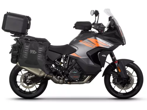 Set complet SHAD TERRA TR40 adventure saddlebags și SHAD TERRA negru aluminium 55L topcase, inclusiv kit de prindere SHAD KTM Super Adventure 1290 (R, S)