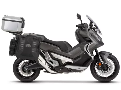 Set complet de genti laterale adventure SHAD TERRA TR40 si topcase din aluminiu SHAD TERRA 55L, incluzand kitul de montaj SHAD HONDA X-ADV 750