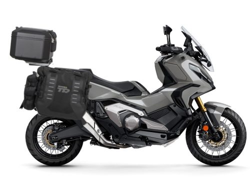 Complete set of SHAD TERRA TR40 adventure saddlebags and SHAD TERRA BLACK aluminium 55L topcase, including mounting kit SHAD SUZUKI DL 1000 V-Strom/ DL 1050 V-Strom