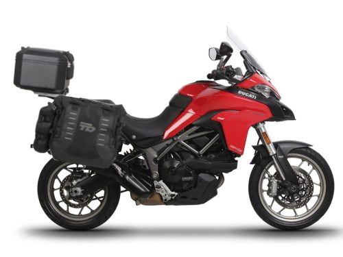 Complete set of SHAD TERRA TR40 adventure saddlebags and SHAD TERRA BLACK aluminium 55L topcase, including mounting kit SHAD DUCATI MULTISTRADA 950 / 1200 / 1260